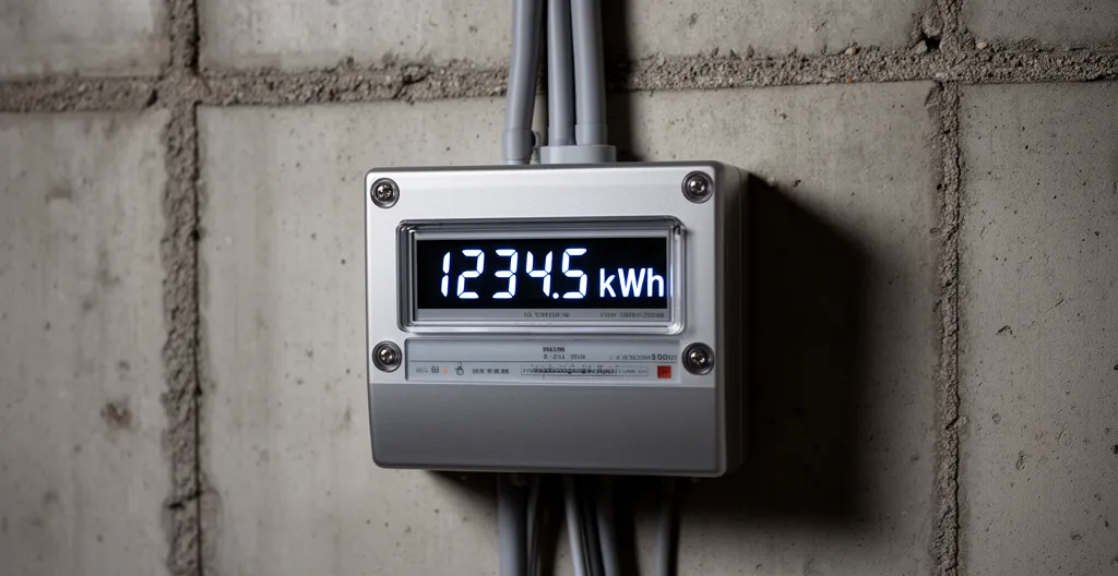 Compteur électrique triphasé professionnel avec affichage numérique de la puissance kVA